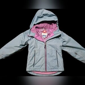 Columbia Kids Jacket - Light Blue and Purple - Size XS